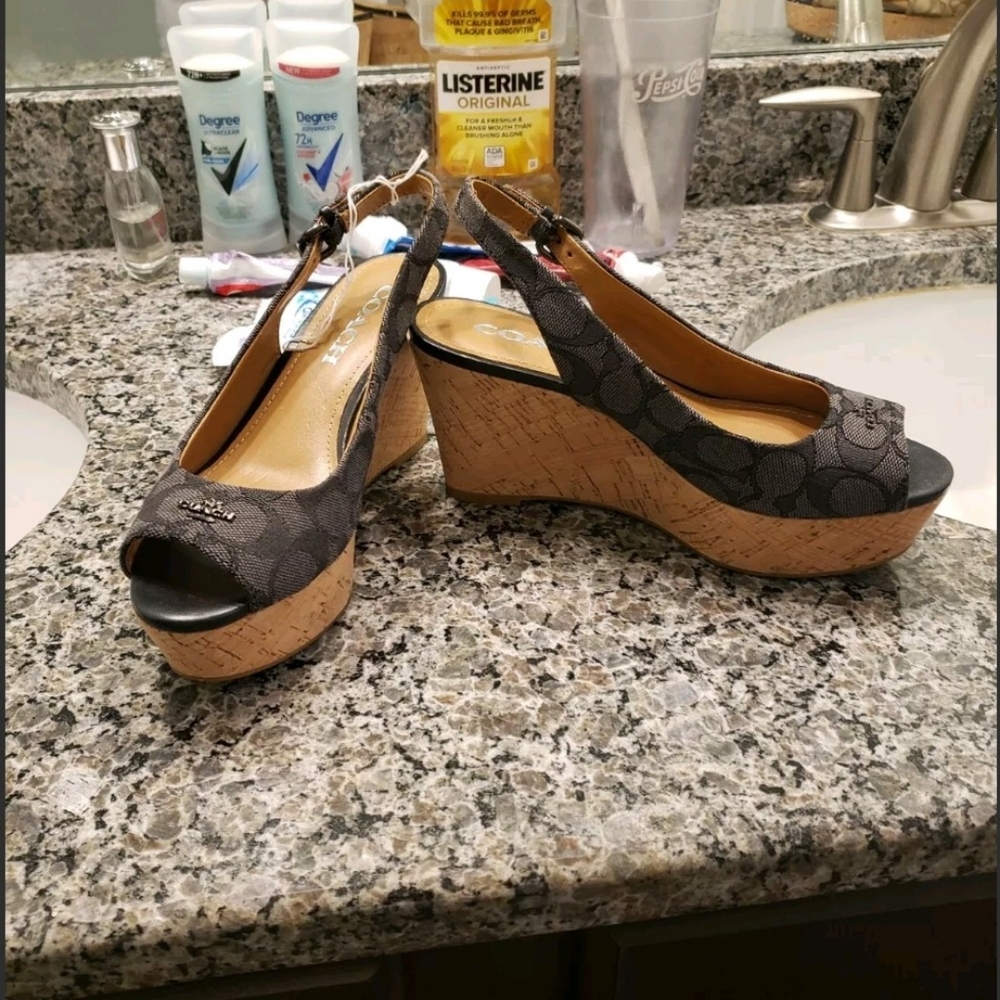 Coach wedge shoes